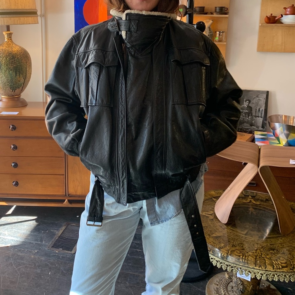 Armani Leather Biker jacket - Picture 2 of 7